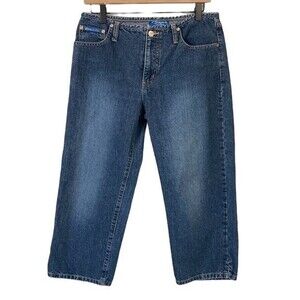 Venus Girl Trap Vintage Straight Leg Cropped Jeans Cotton Rigid Mid-Rise